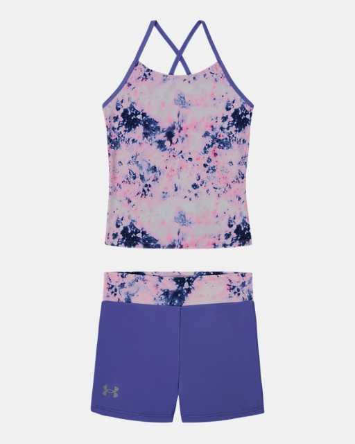Girls' UA Burst Dye Tankini Swimsuit